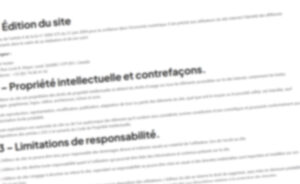 Capture d'écran de mentions légales